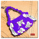 'Bow Purse White on Purple' Canvas Art by Roderick Stevens