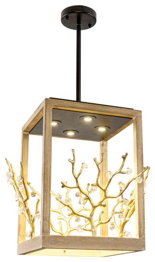 18.5-inch Modern Pendant Lighting with Tree Branch Element