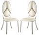 Set of 2 PU Side Chair, Beige