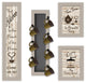 "Kitchen Collection V" 4-Piece Vignette with 7-Peg Mug Rack, Sand Frame