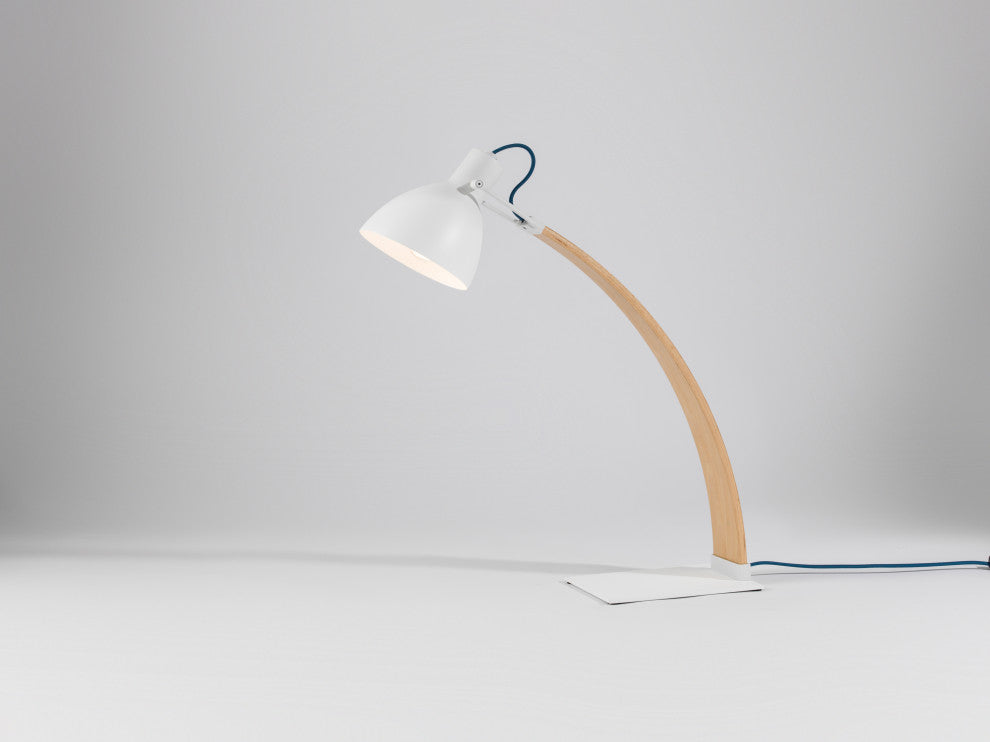 Laito Wood Table Lamp, White