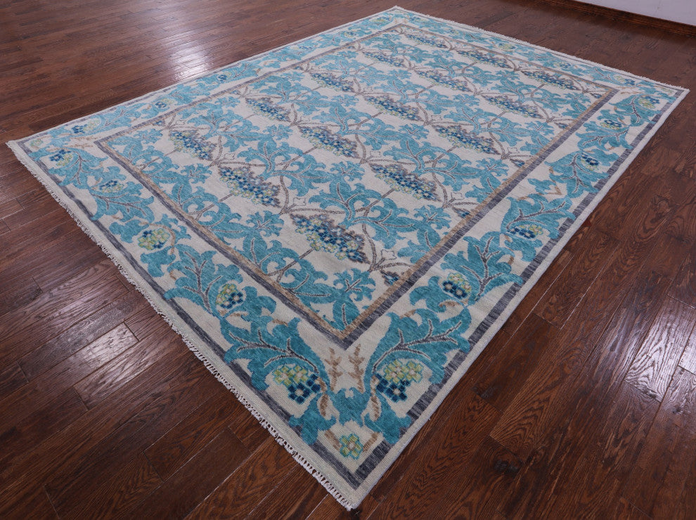 Hand-Knotted  William Morris Wool Rug 9' 3" X 12' 4" - Q15641