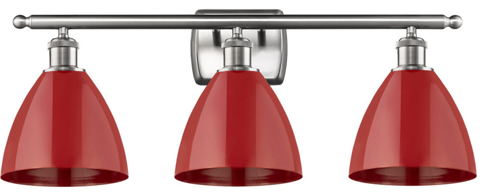 Innovations 516-3W-SN-MBD-75-RD-LED 3 Light Vanity Light, Brushed Satin Nickel
