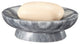 Vinca Collection Oval Soap Dish, Gray