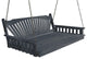 Pine Fanback Swingbed, Charcoal Stain, 6 Foot