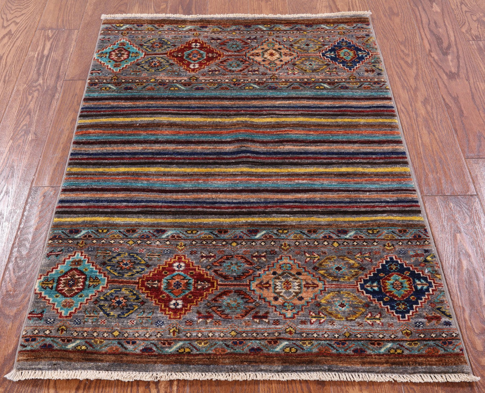 2' 8" X 3' 10" Super Kazak Khorjin Hand Knotted Rug Q5710