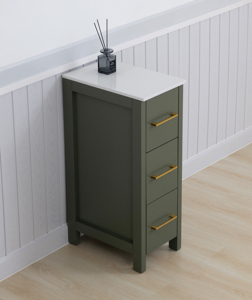 Vanity Art Freestanding Bathroom Storage Cabinet with Ceramic Top