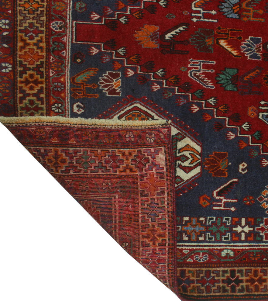 Fine Vintage Distressed Aelfdane Red Rug
