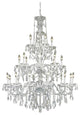 Elegant St. Francis Foyer Hall Light, Chrome Finish With Royal Cut Crystal