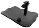 Rettangolare Clear Slate Grey Scalloped Glass Vessel Bath Sink Faucet Drain, Matte Black
