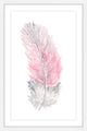Marmont Hill, "Pink Feather" by Thimble Sparrow Framed Painting Print, 16x24