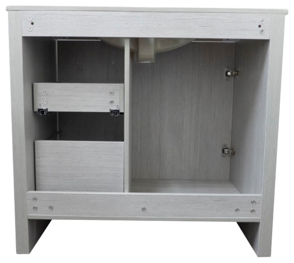 36" Single Sink Vanity With Gray Pine Finish