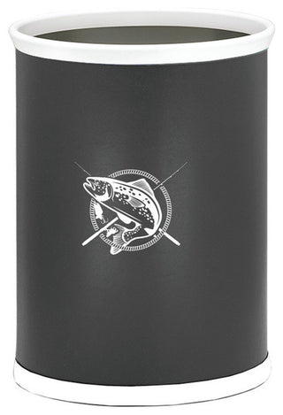 Kasualware 14" Oval Wastebasket 13 Qt. Fishin'