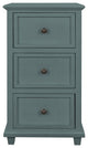 Aged Seafoam Three Drawer Side Table 13"Wx30"H16"D