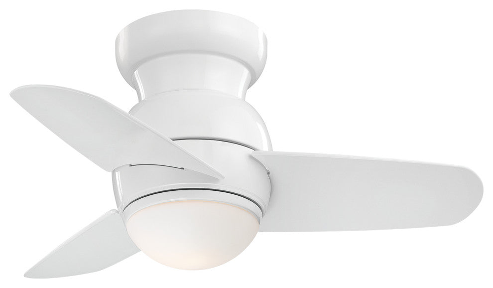 MinkaAire Spacesaver LED Spacesaver 26" 3 Blade Indoor LED Flush - White