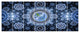 Clear Blue Psychedelic Relaxing Art, Abstract Canvas Print, 83"x32", 7 Panels