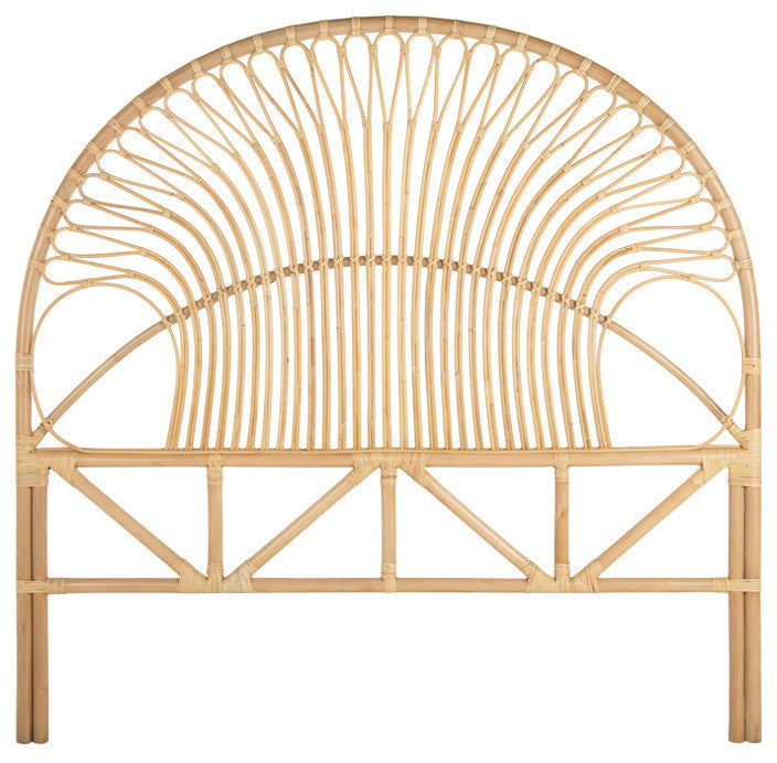 Rattan Loop Headboard, Natural-Brown, Full