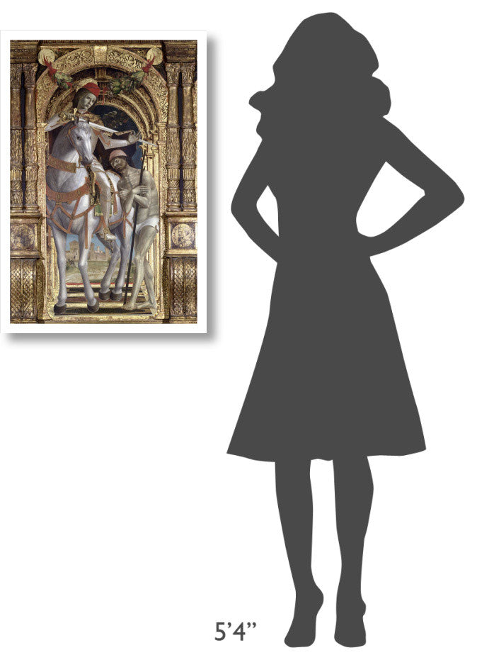 "Madonna and Child, From The Polyptych of Saint Martin" Paper Art, 22"x32"