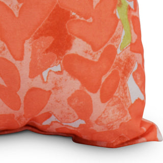 Flower Bell Decorative Floral Throw Pillow, Orange, 16"