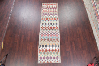 Turkish Flat-Woven Southwestern Kilim 9' Oriental Runner Rug, 9'5"X2'8"