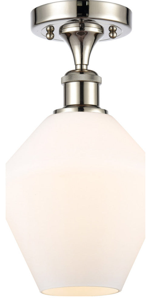 Innovations 516-1C-PN-G651-8 1-Light Semi-Flush Mount, Polished Nickel