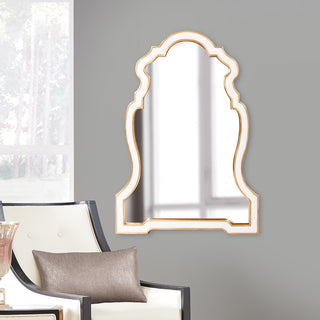 Howard Elliott Cleopatra White Keyhole Mirror