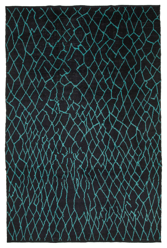Rug N Carpet - Handmade Unique 9' 6'' x 14' 7'' Moroccan Area Rug
