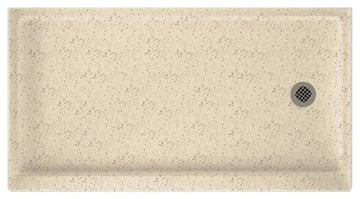 Swan 60x32x4 Solid Surface Shower Base, Right Drain, Tahiti Desert