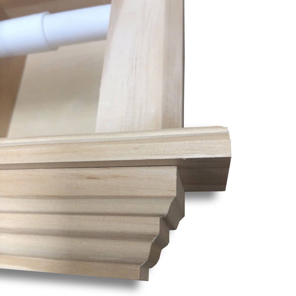 Tampa Recessed Solid Wood Toilet Paper Holder 7 x 8.5, Unfinished