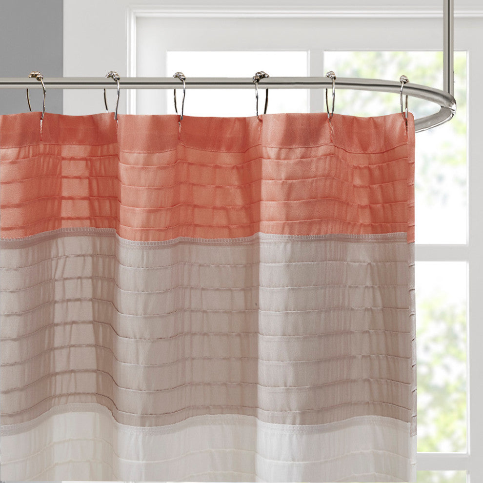 Madison Park Amherst Faux Silk Shower Curtain