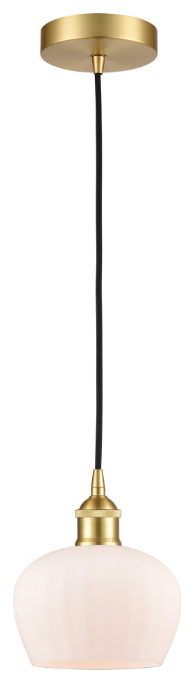 Innovations 616-1P-SG-G91-LED Fenton 1 Light 6.5" Mini Pendant, Satin Gold