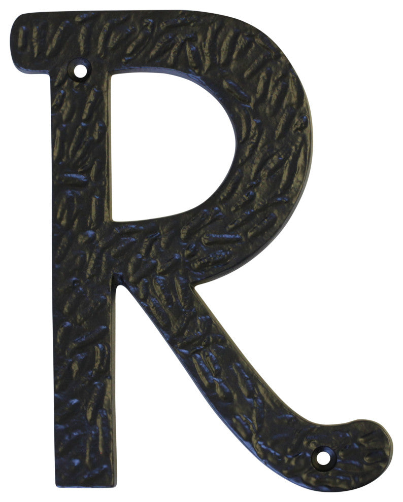 RCH Hardware Iron Vintage Classic House Letter, 6", Black, R