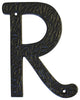 RCH Hardware Iron Vintage Classic House Letter, 6", Black, R