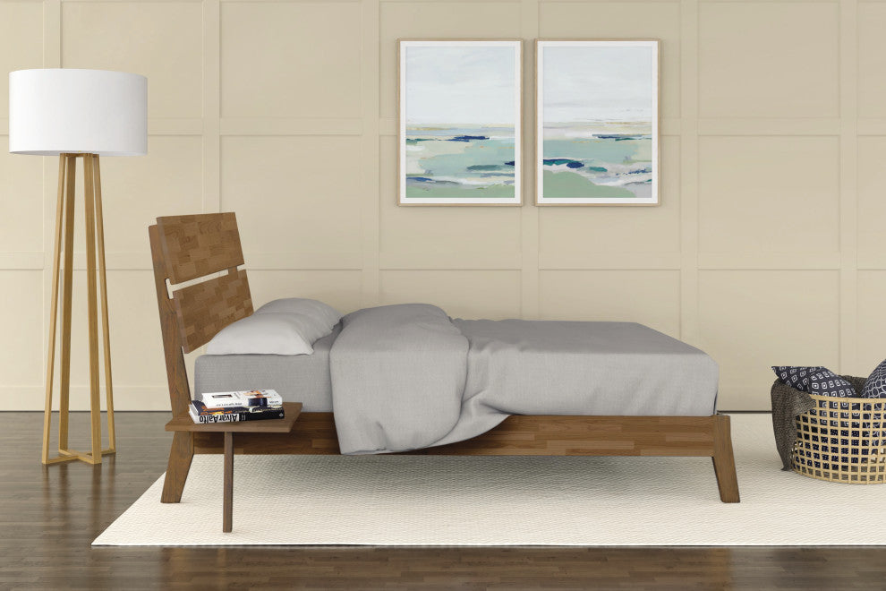 Linn Bed, Saddle Cherry, King