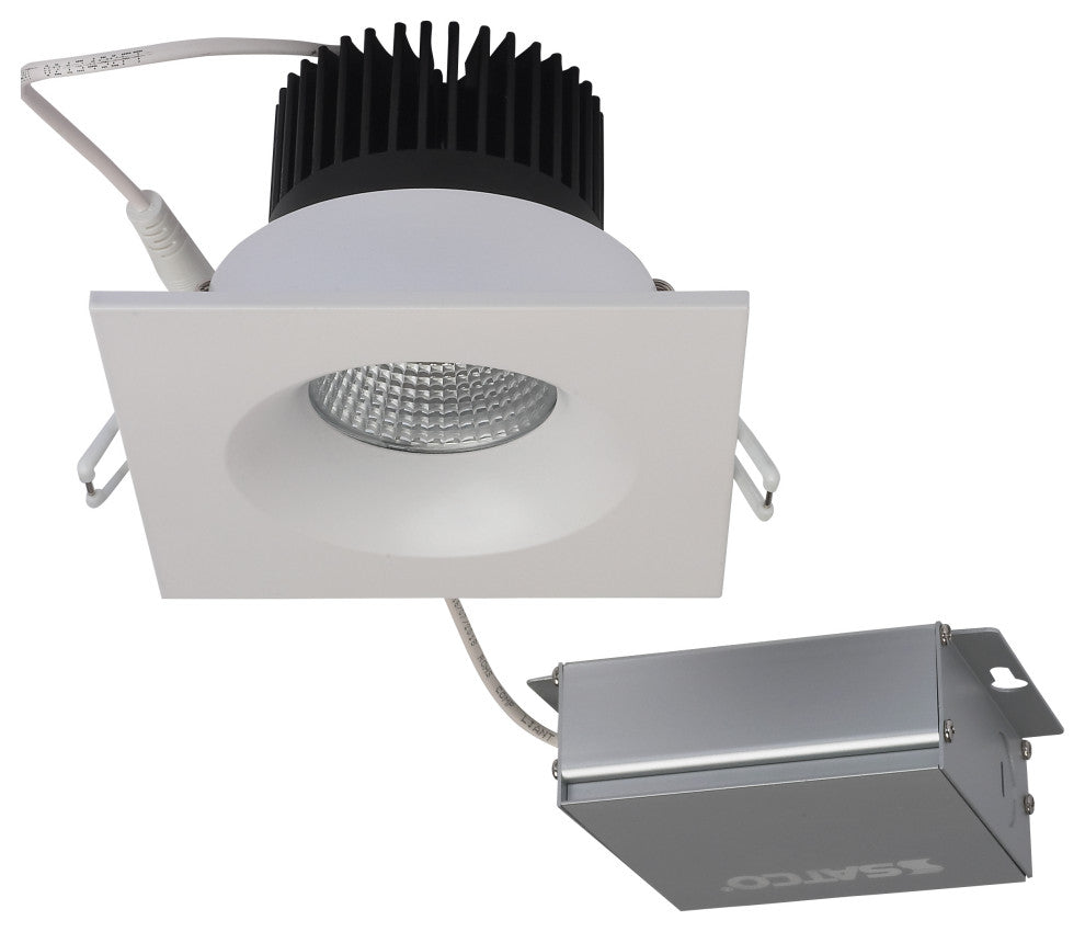 12 Watt LED Downlight - 3.5 in. - 120 Volt - Square - Remote Driver - White