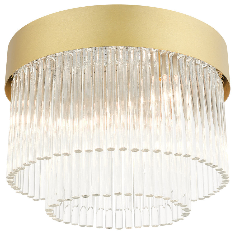 Livex Lighting Norwich 4 Light Brushed Nickel Linear Chandelier