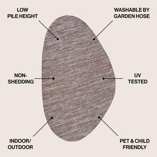 Callan Modern Rustic Abstract Indoor/Outdoor Shaped Area Rug