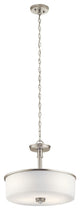 Kichler Joelson 3 Light Pendant-Semi Flush in Brushed Nickel