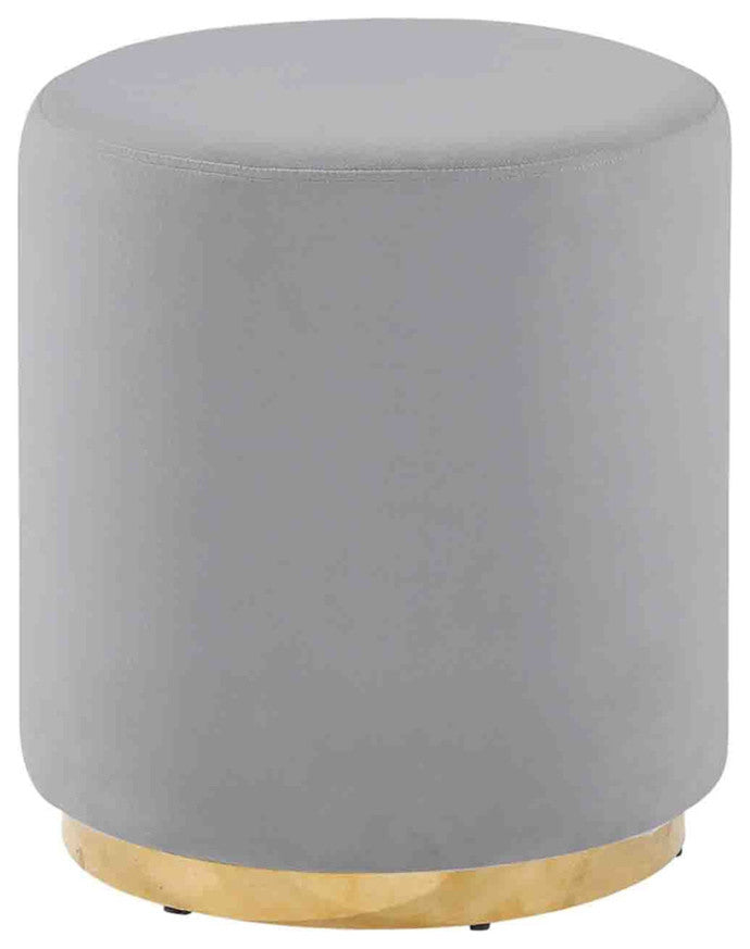 COMFY SUBTLE VELVETEEN STOOL, GRAY