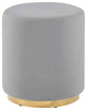 COMFY SUBTLE VELVETEEN STOOL, GRAY