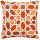 18"x18" Orange and Red Decorative Throw Pillow by Loloi, Down Insert