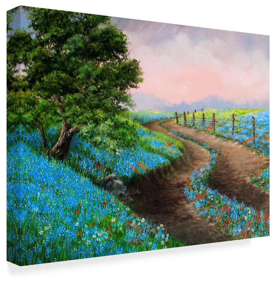 "Texas Bluebonnets" by Sher Sester, Canvas Art, 19"x14"