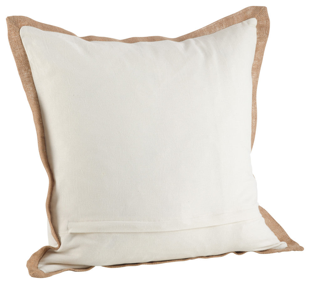 Star Fish Print Cotton Down Filled Throw Pillow