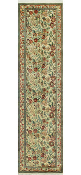 Pak-Persian Elianne Ivory /Light Green Runner, 2'8x9'11