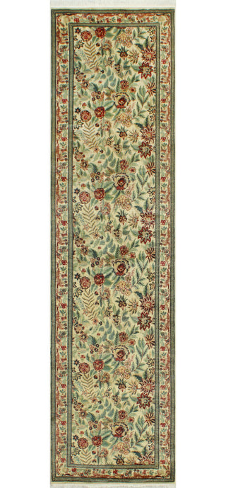 Pak-Persian Elianne Ivory /Light Green Runner, 2'8x9'11
