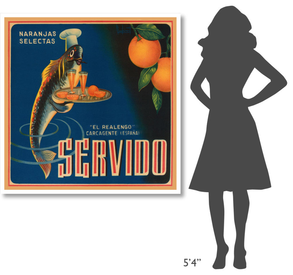 "Servido Selected Oranges" Digital Paper Print by Retrolabel, 46"x46"