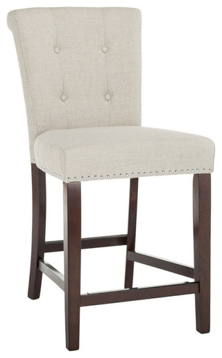 Safavieh Taylor Counter Stool, Light Grey/Espresso