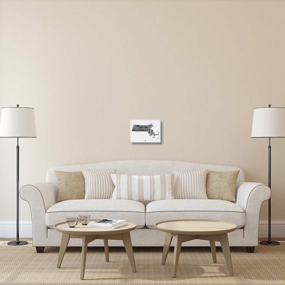 "Massachusetts Word Cloud 2" Fine Art Print