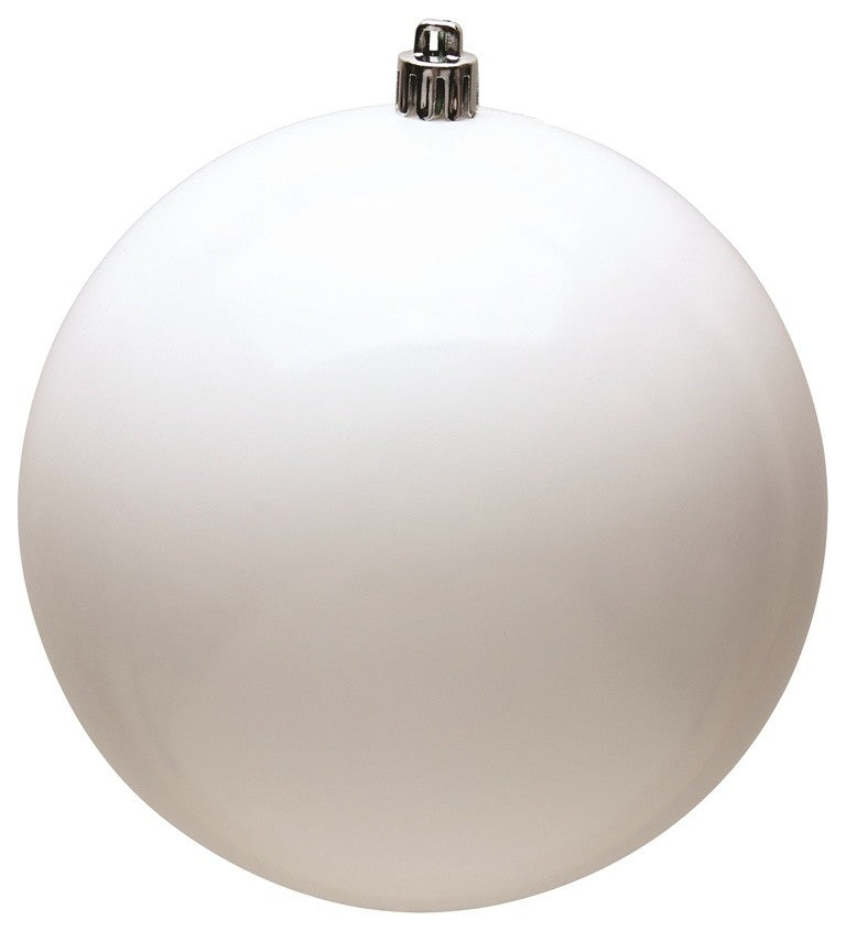 Vickerman 3" White Shiny Ball Ornament, 32 per Box