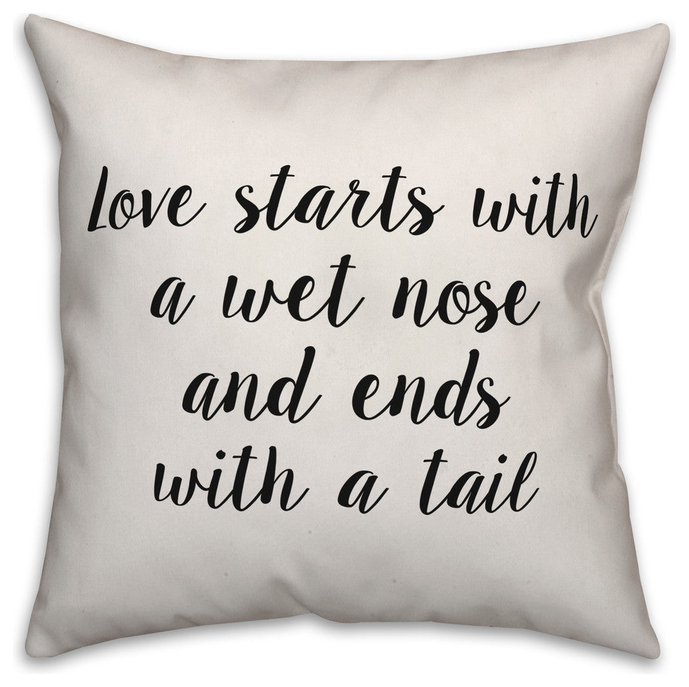 Love Starts With, Throw Pillow, 20"x20"